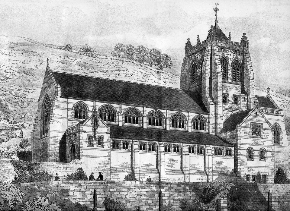 The winning design for St John's Church Barmouth by John Douglas and Daniel Fordham