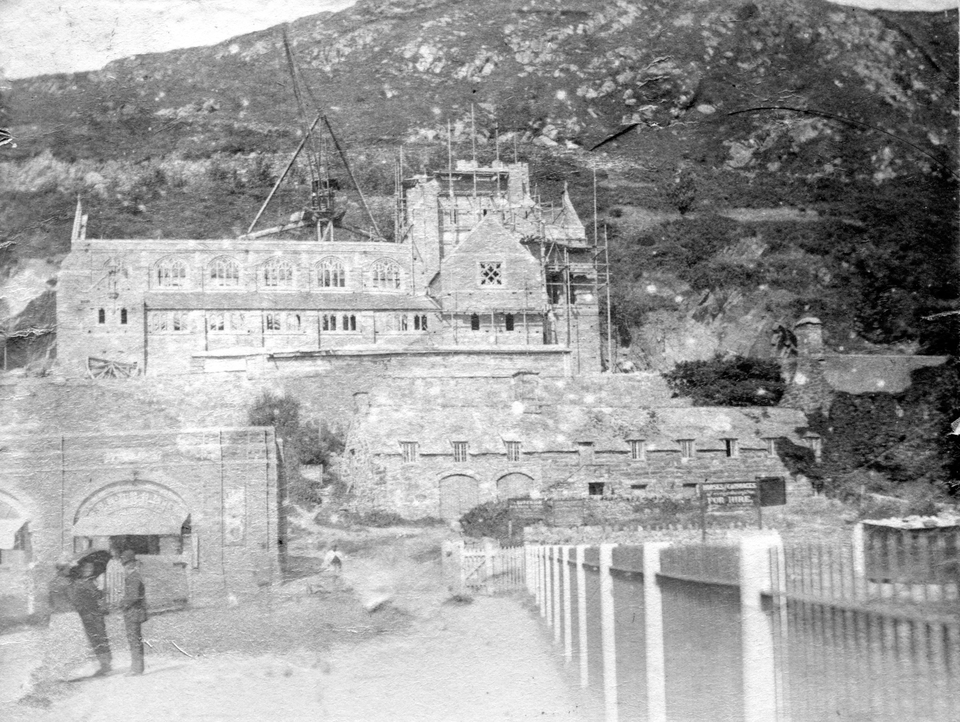 Construction of St John's Church Barmouth prior to September 1895